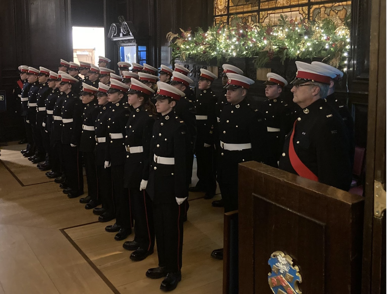 SCWA Cadets at a church service