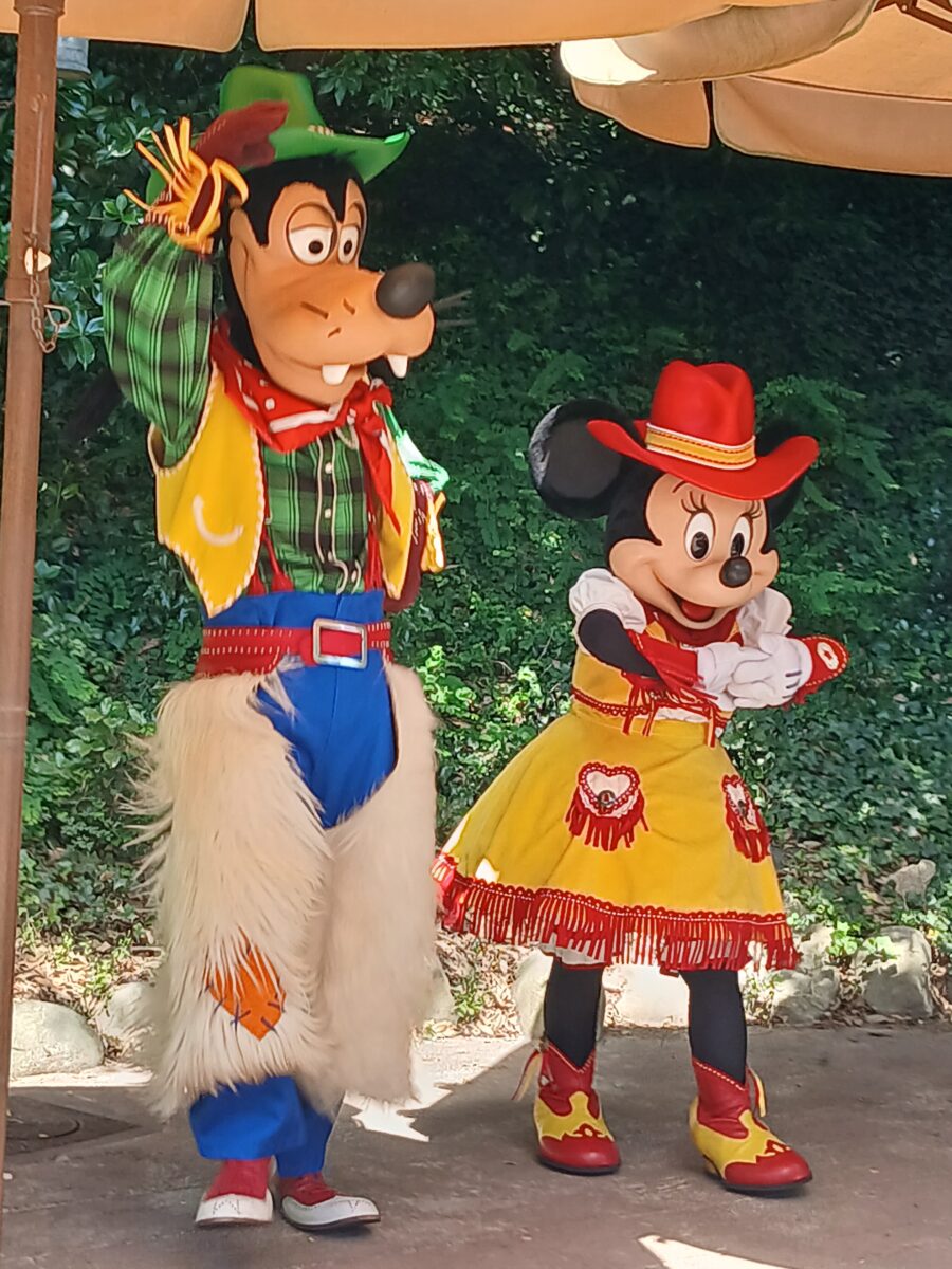 Goofy and Minnie Mouse