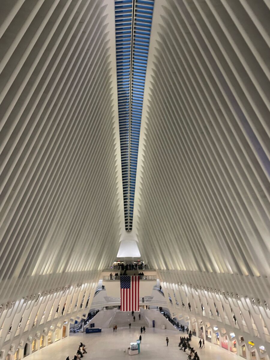 Inside a building in New York City