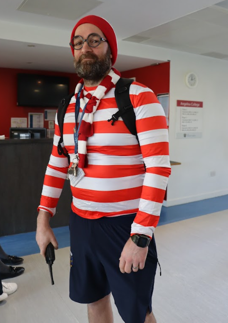 Staff member dressed up as book character for World Book Day 2025