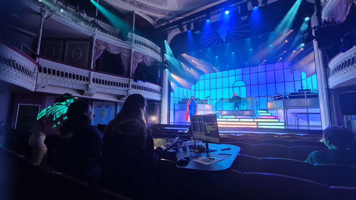 Students exploring the Criterion theatre