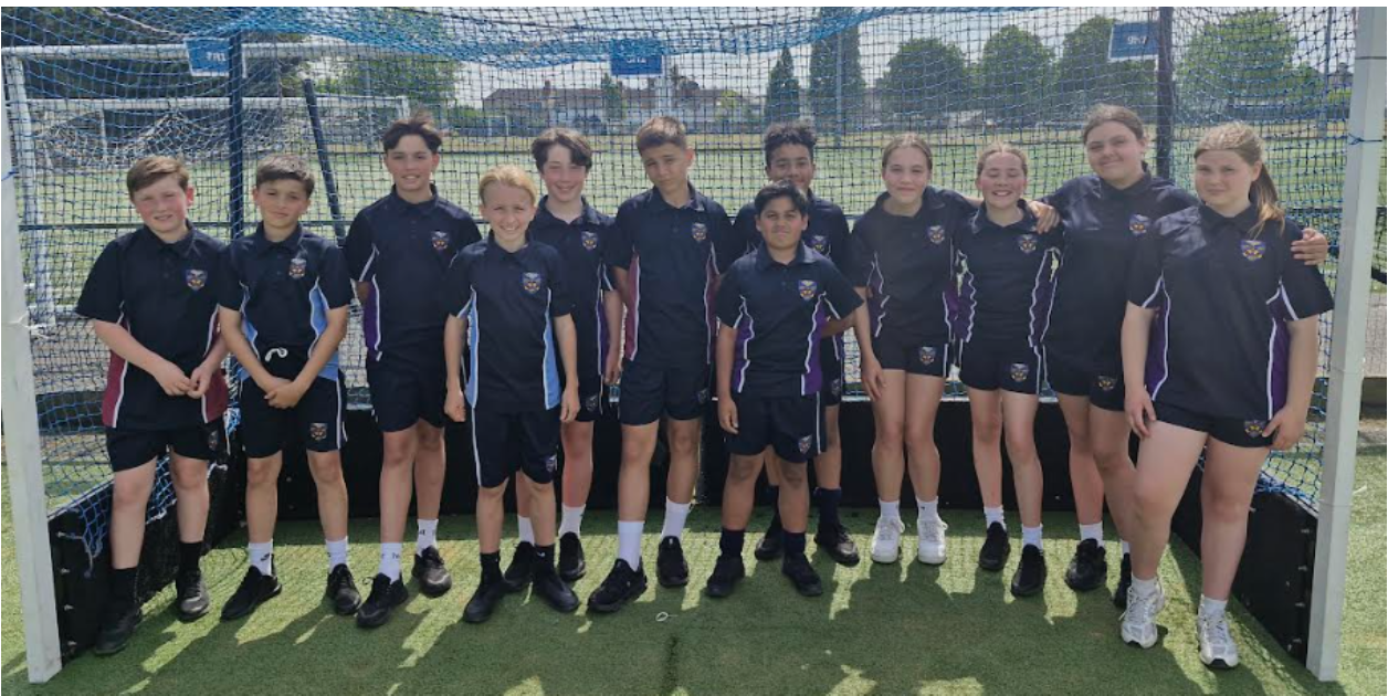 Handball team lined up